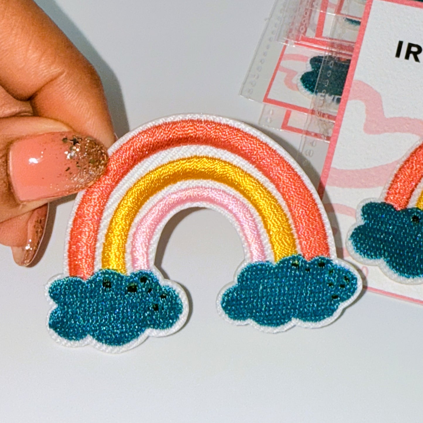 Iron-on/Sew-on Embroidered Rainbow Patch – Vibrant Multicolor Arc with Clean Stitch Detail, Perfect for Jackets, Backpacks, DIY Fashion