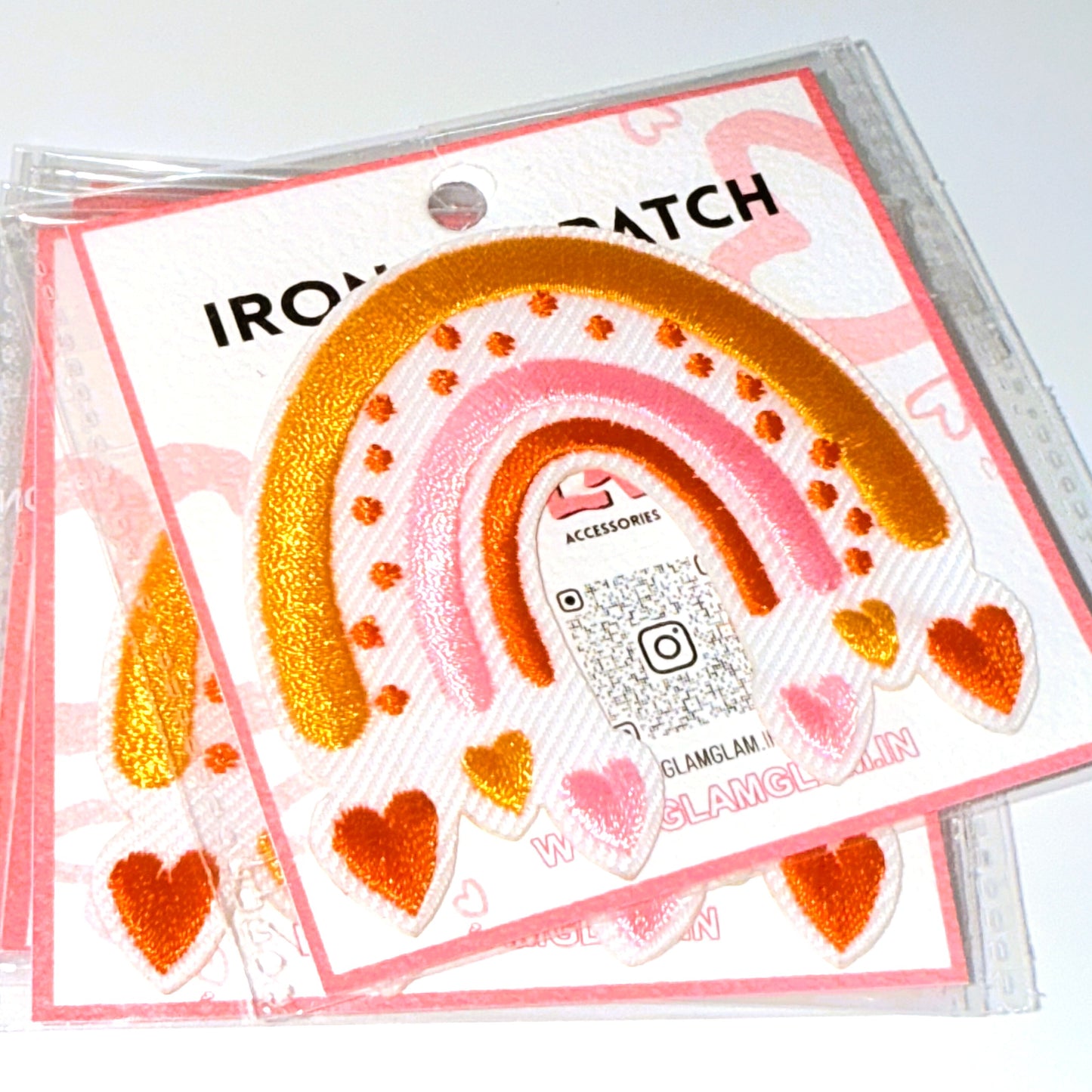 Iron-on/Sew-on Embroidered Rainbow Patch – Vibrant Multicolor Arc with Clean Stitch Detail, Perfect for Jackets, Backpacks, DIY Fashion