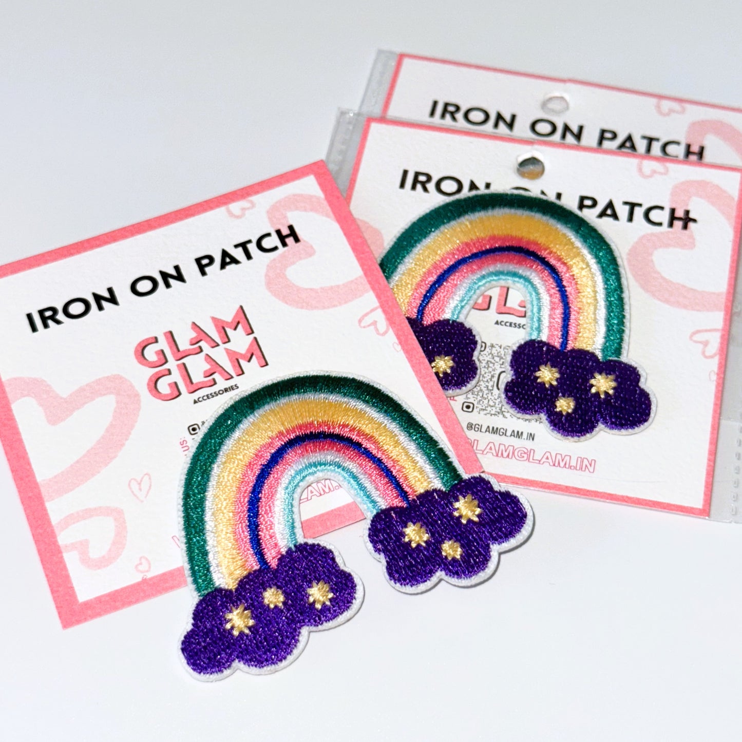 Iron-on/Sew-on Embroidered Rainbow Patch – Vibrant Multicolor Arc with Clean Stitch Detail, Perfect for Jackets, Backpacks, DIY Fashion