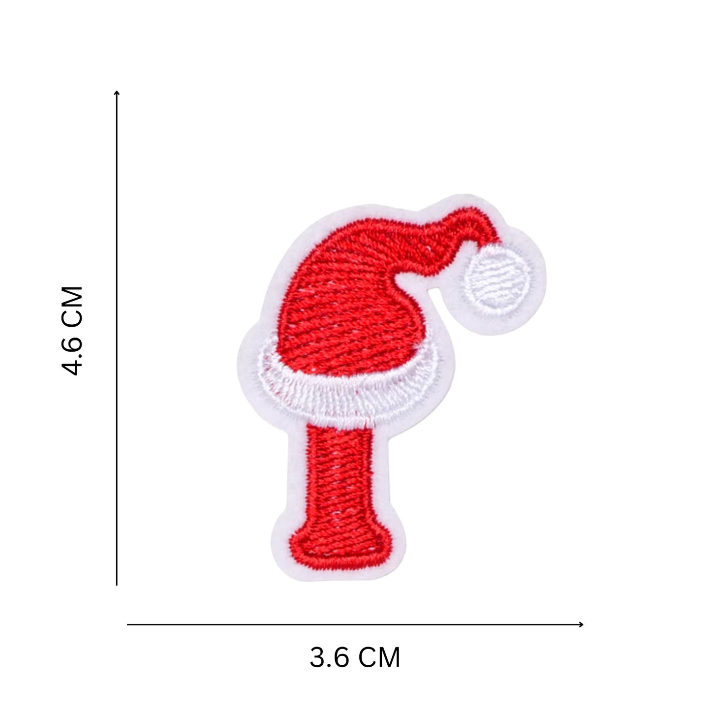 Christmas Iron-On Letter Patches – Red & White Embroidered A–Z Alphabet for DIY Gifts & Decor