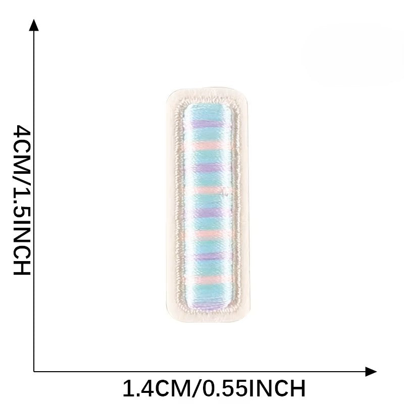 Iron-On Pastel Blue Letter Patch – 4cm 3D Embroidery