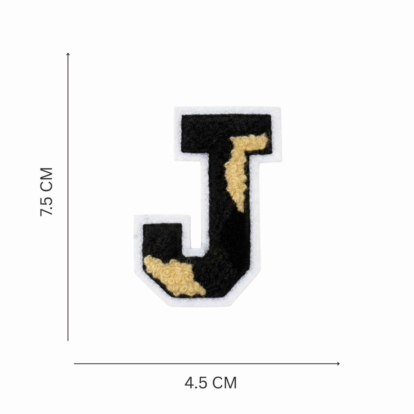 Camouflage Alphabet Iron-On Letter Patch, Green Black & Beige