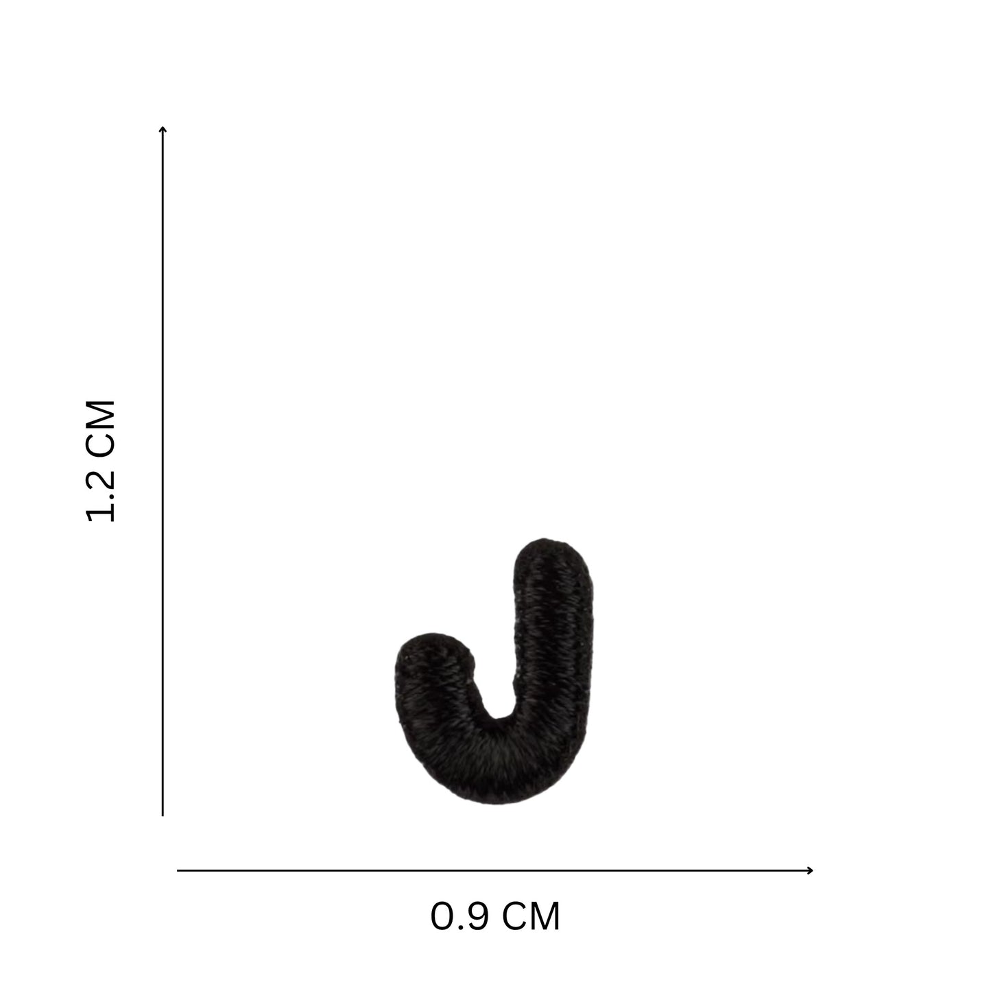 Mini Black Alphabet Patches (A–Z, 1.2 cm) – Embroidered Iron-On, Great For Names, Initials, Slogans & Creative Designs