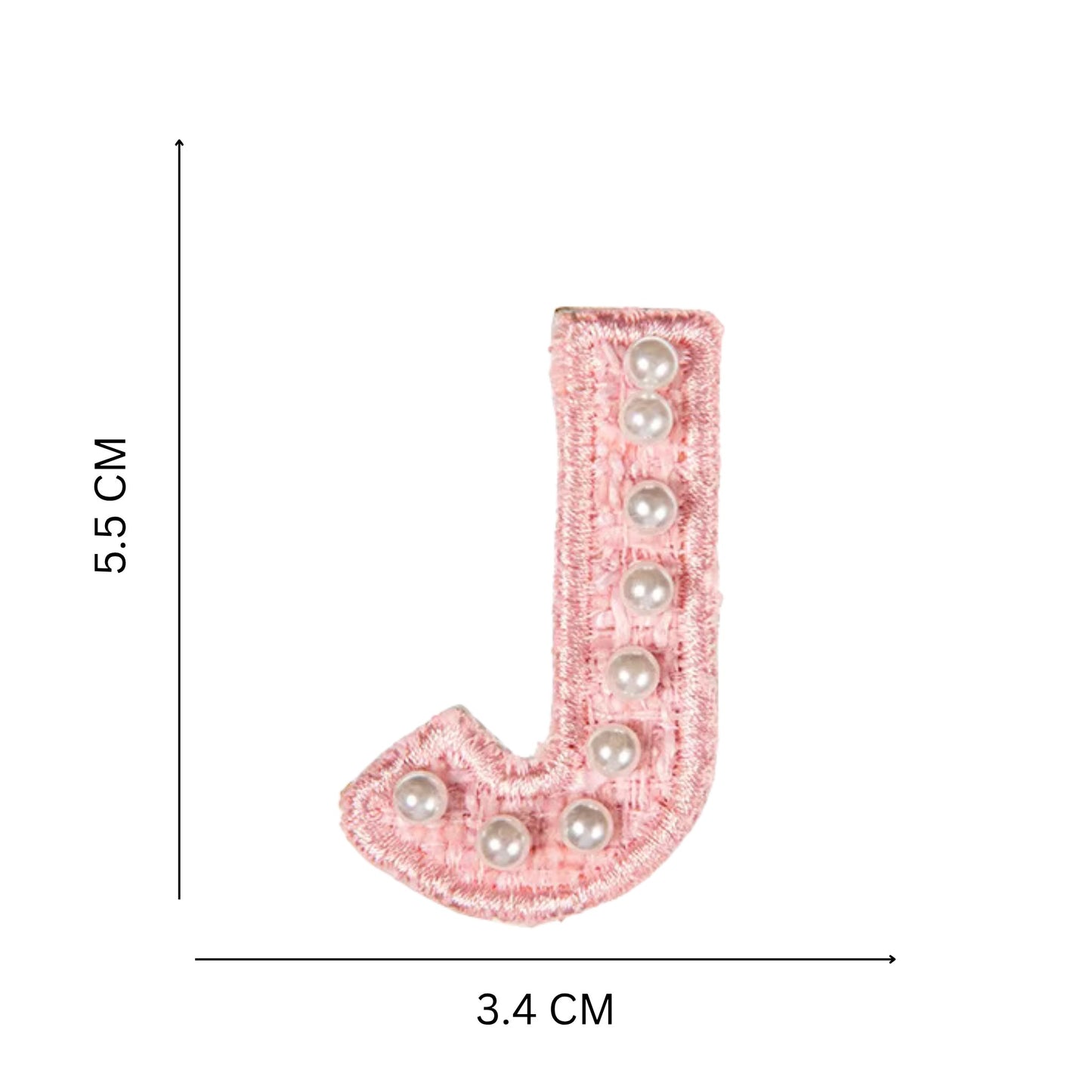 Premium Pearl Letter Stick-On Patches – Pastel Pink, Blue & Off-White A–Z for Handbags, Caps & Non-Washable Surfaces