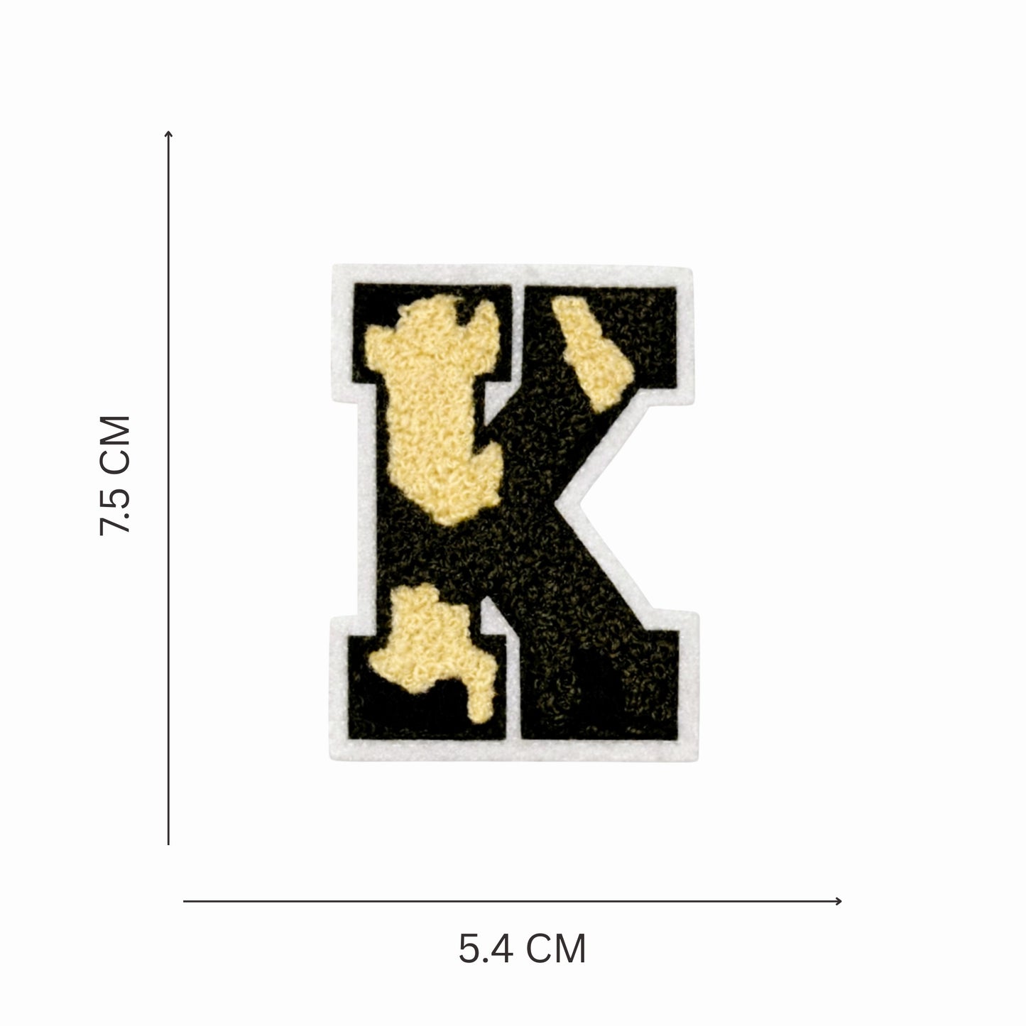 Camouflage Alphabet Iron-On Letter Patch, Green Black & Beige