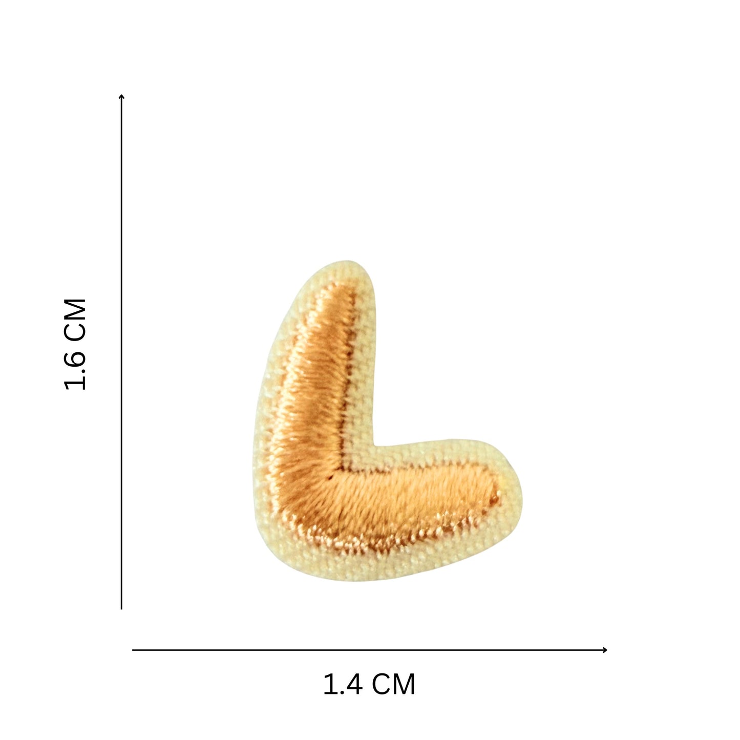 Mini Alphabet Iron On Patches Embroidered Pastel Letters, Size 1.6 cm approx.