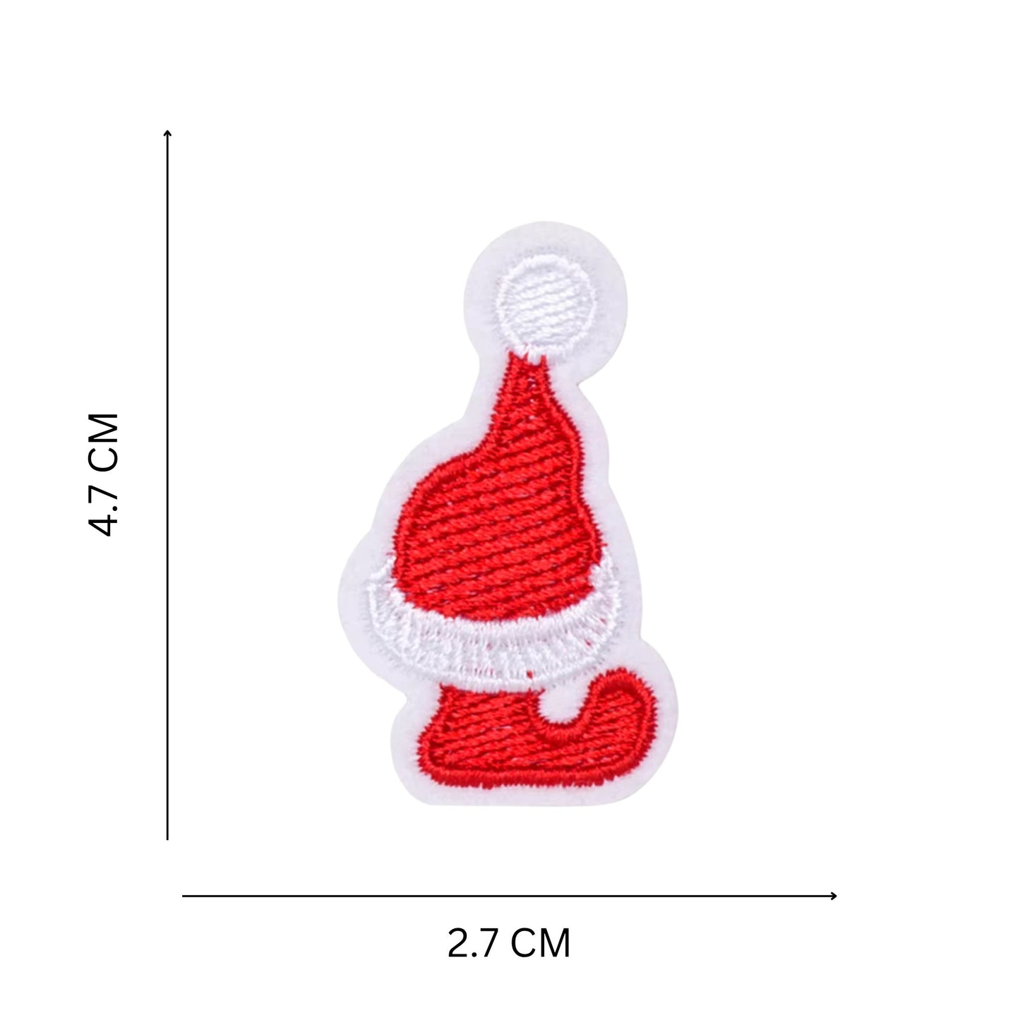 Christmas Iron-On Letter Patches – Red & White Embroidered A–Z Alphabet for DIY Gifts & Decor