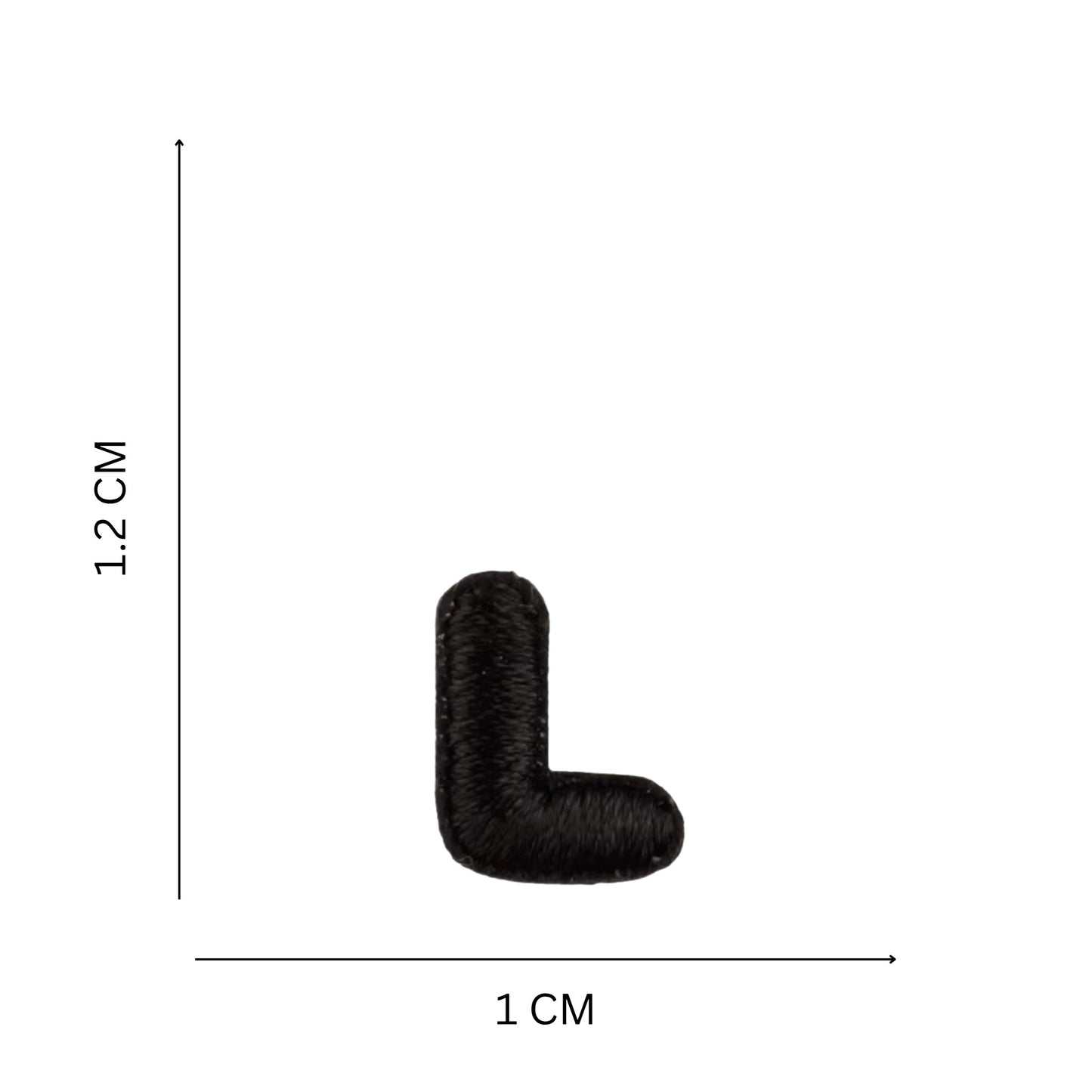 Mini Black Alphabet Patches (A–Z, 1.2 cm) – Embroidered Iron-On, Great For Names, Initials, Slogans & Creative Designs