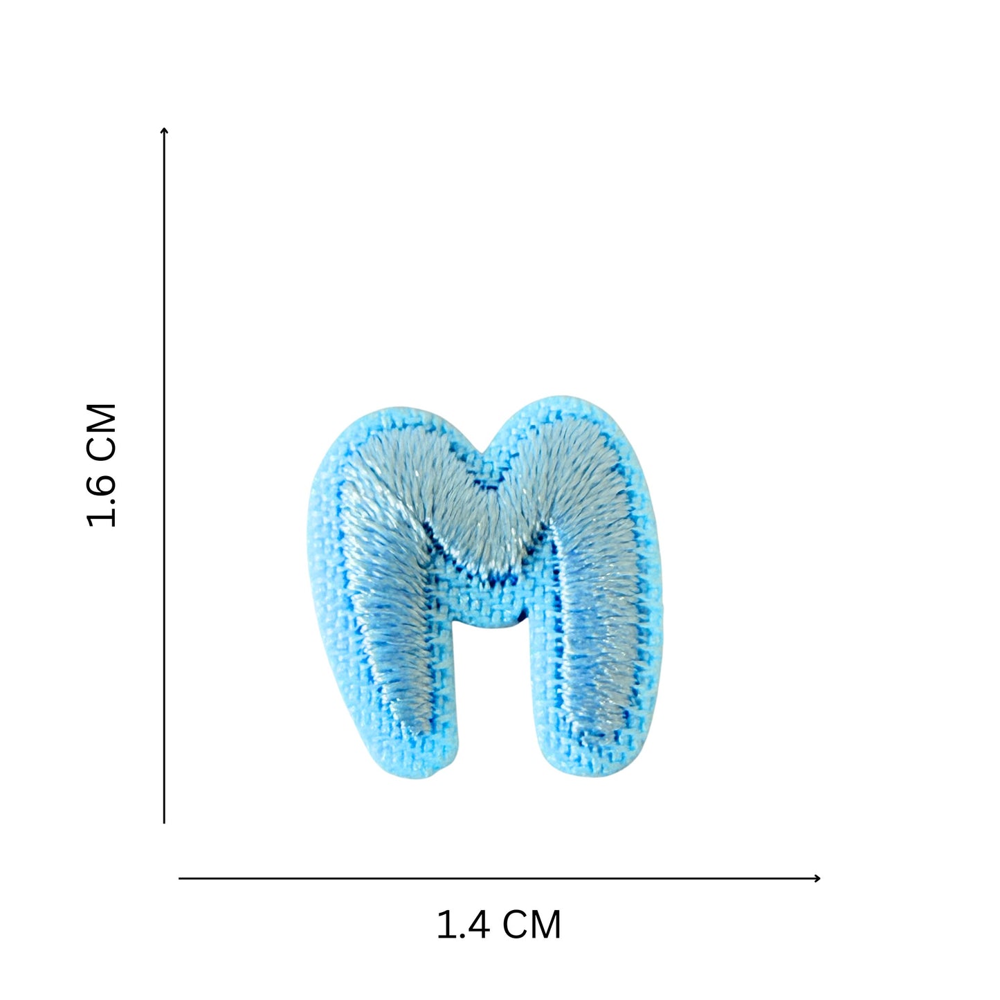 Mini Alphabet Iron On Patches Embroidered Pastel Letters, Size 1.6 cm approx.