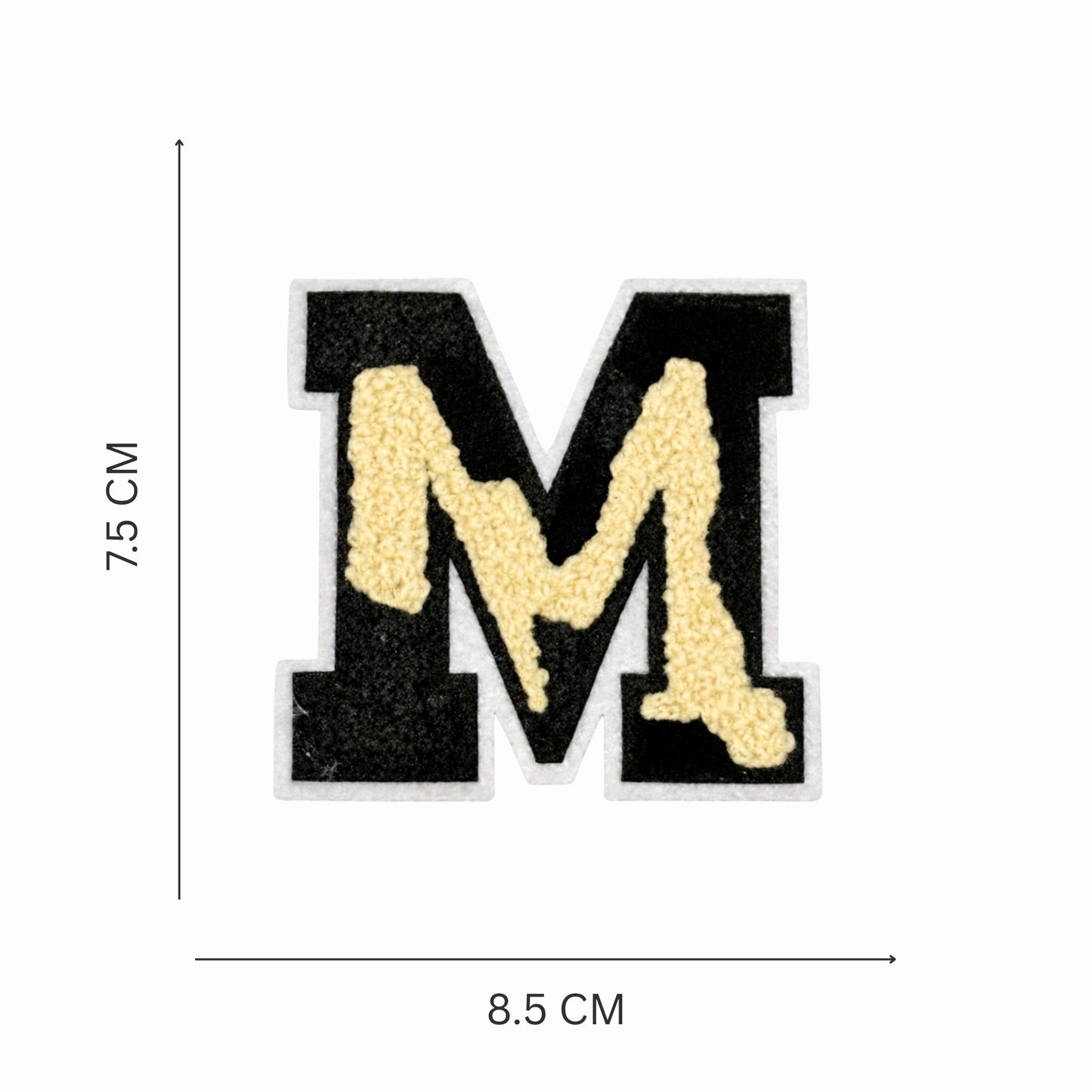 Camouflage Alphabet Iron-On Letter Patch, Green Black & Beige