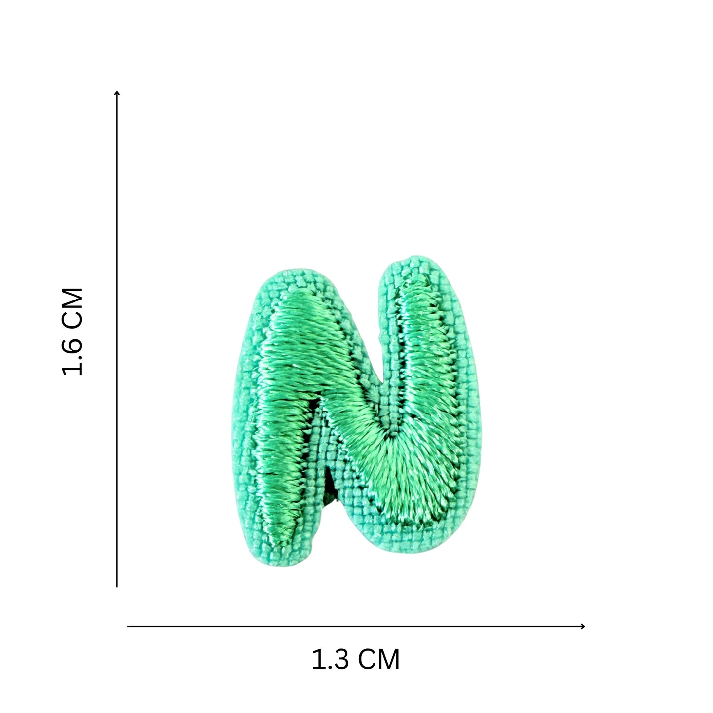 Mini Alphabet Iron On Patches Embroidered Pastel Letters, Size 1.6 cm approx.