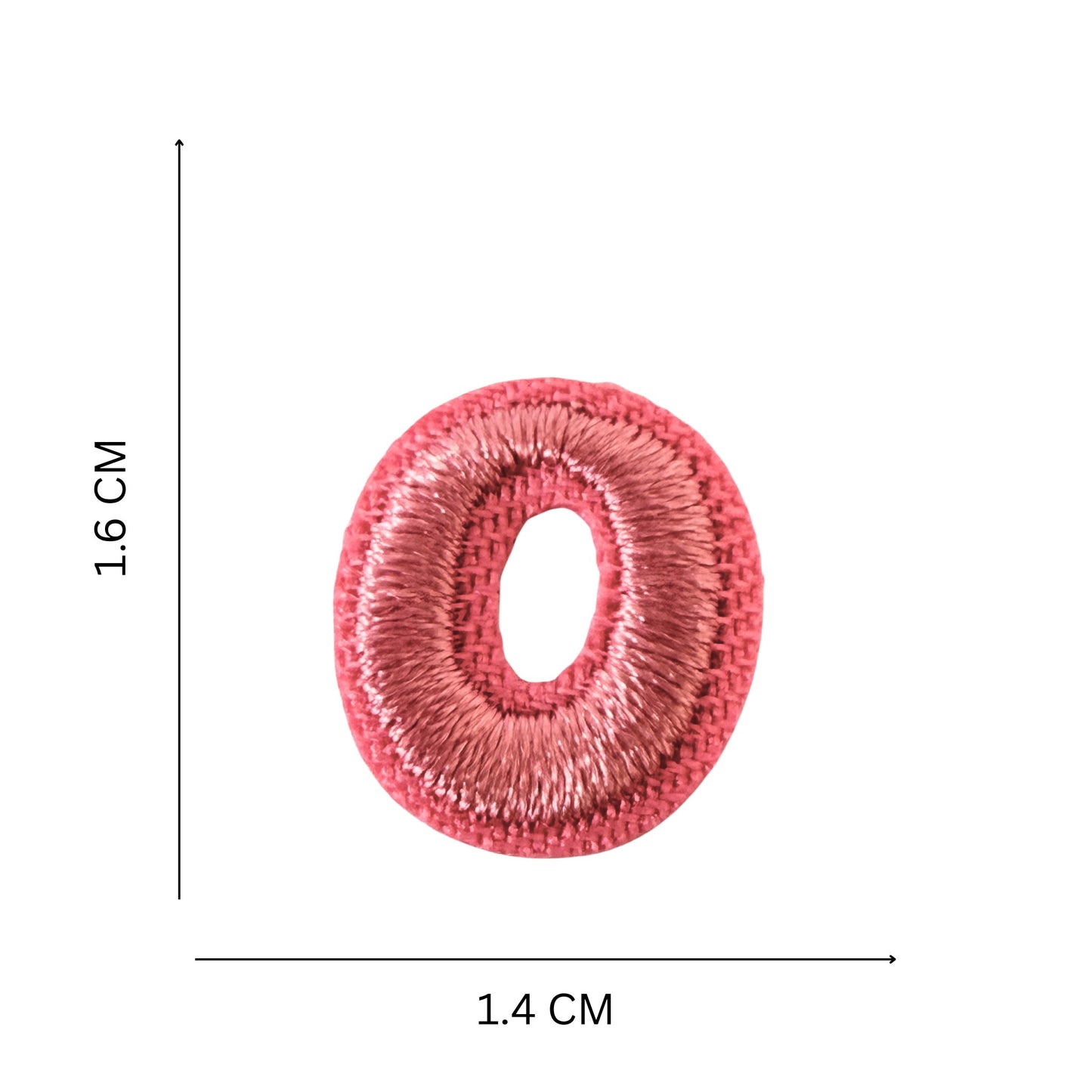 Mini Alphabet Iron On Patches Embroidered Pastel Letters, Size 1.6 cm approx.