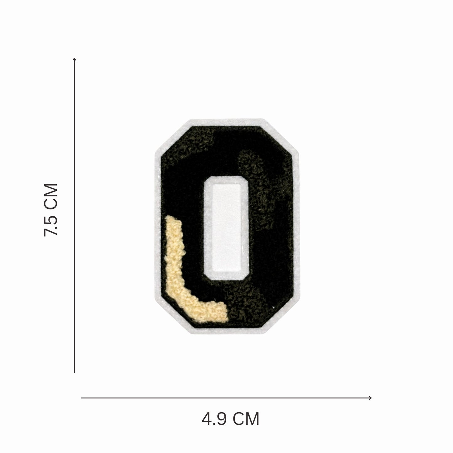 Camouflage Alphabet Iron-On Letter Patch, Green Black & Beige