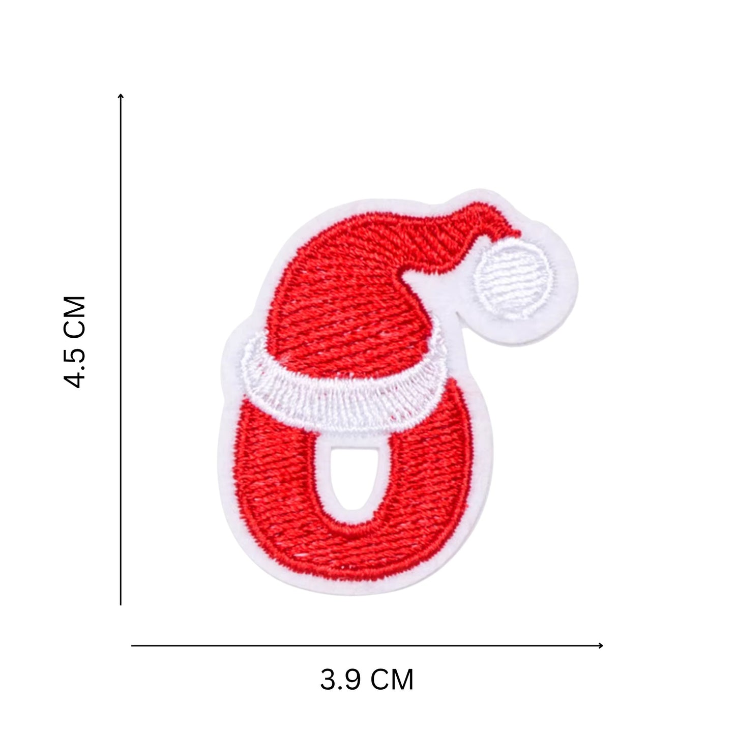 Christmas Iron-On Letter Patches – Red & White Embroidered A–Z Alphabet for DIY Gifts & Decor