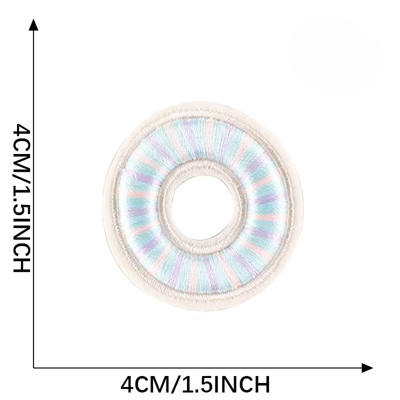 Iron-On Pastel Blue Letter Patch – 4cm 3D Embroidery