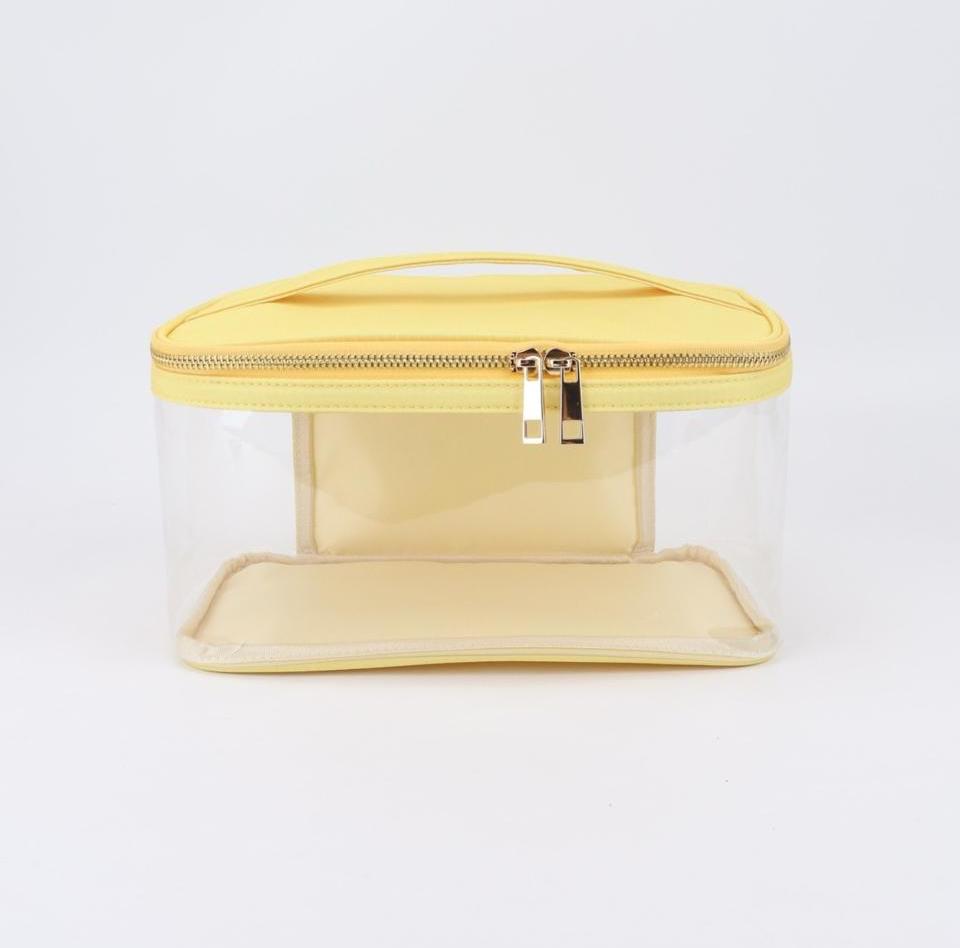 Personalizable Tall Multi-Purpose Clear Pouch – Stylish, Functional, and Customizable with Our Patches and Fun Details