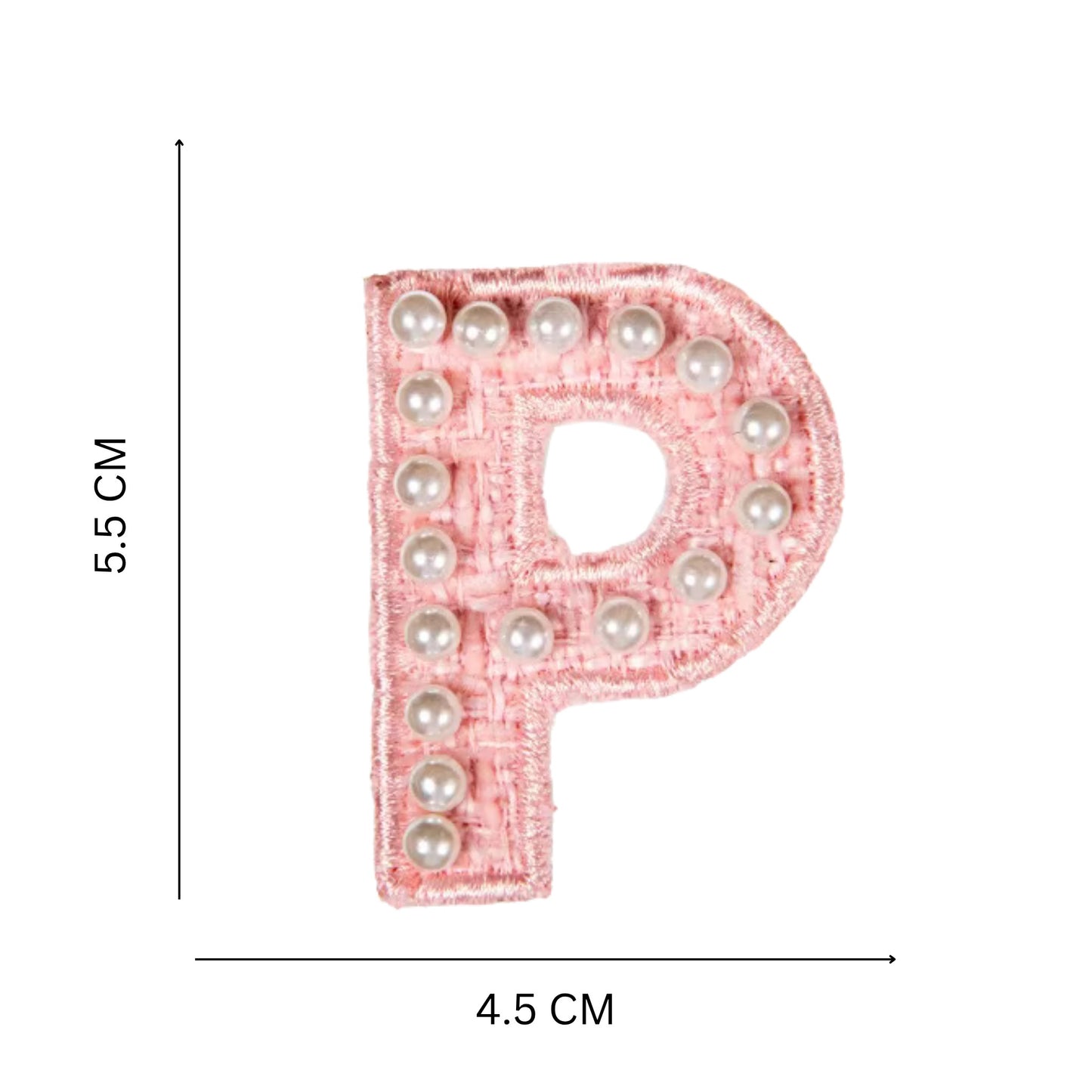 Premium Pearl Letter Stick-On Patches – Pastel Pink, Blue & Off-White A–Z for Handbags, Caps & Non-Washable Surfaces