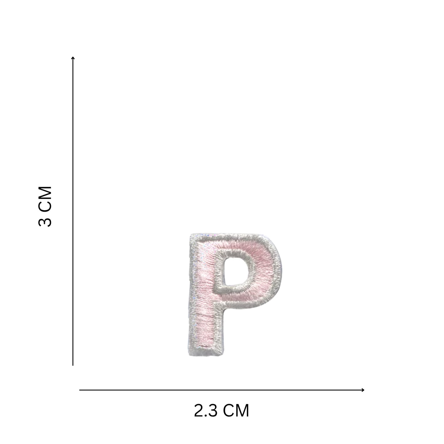 Medium Pastel Letter Patches – 3 cm Embroidered A–Z Iron-On with Silver Border