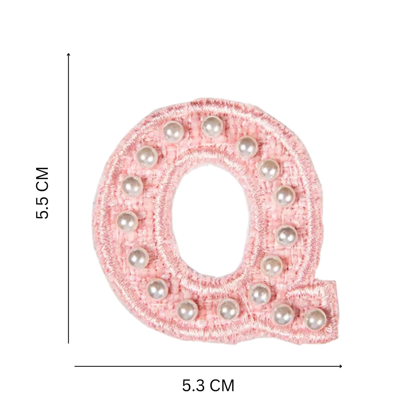 Premium Pearl Letter Stick-On Patches – Pastel Pink, Blue & Off-White A–Z for Handbags, Caps & Non-Washable Surfaces