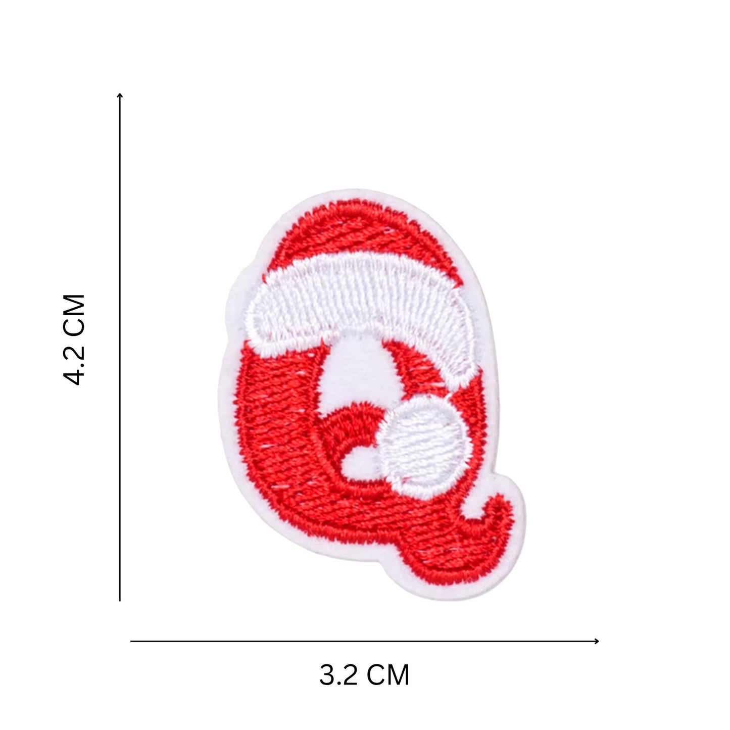 Christmas Iron-On Letter Patches – Red & White Embroidered A–Z Alphabet for DIY Gifts & Decor
