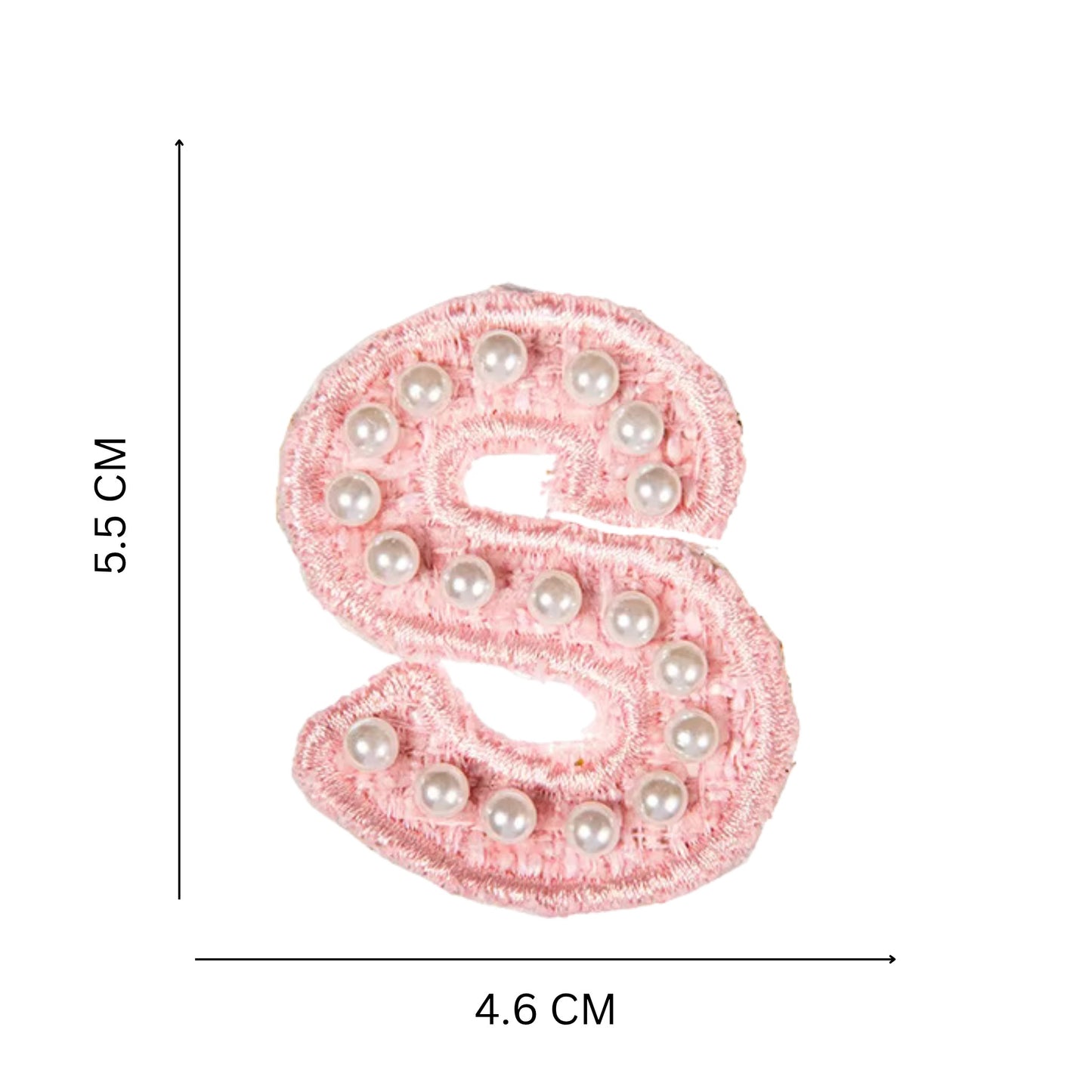 Premium Pearl Letter Stick-On Patches – Pastel Pink, Blue & Off-White A–Z for Handbags, Caps & Non-Washable Surfaces