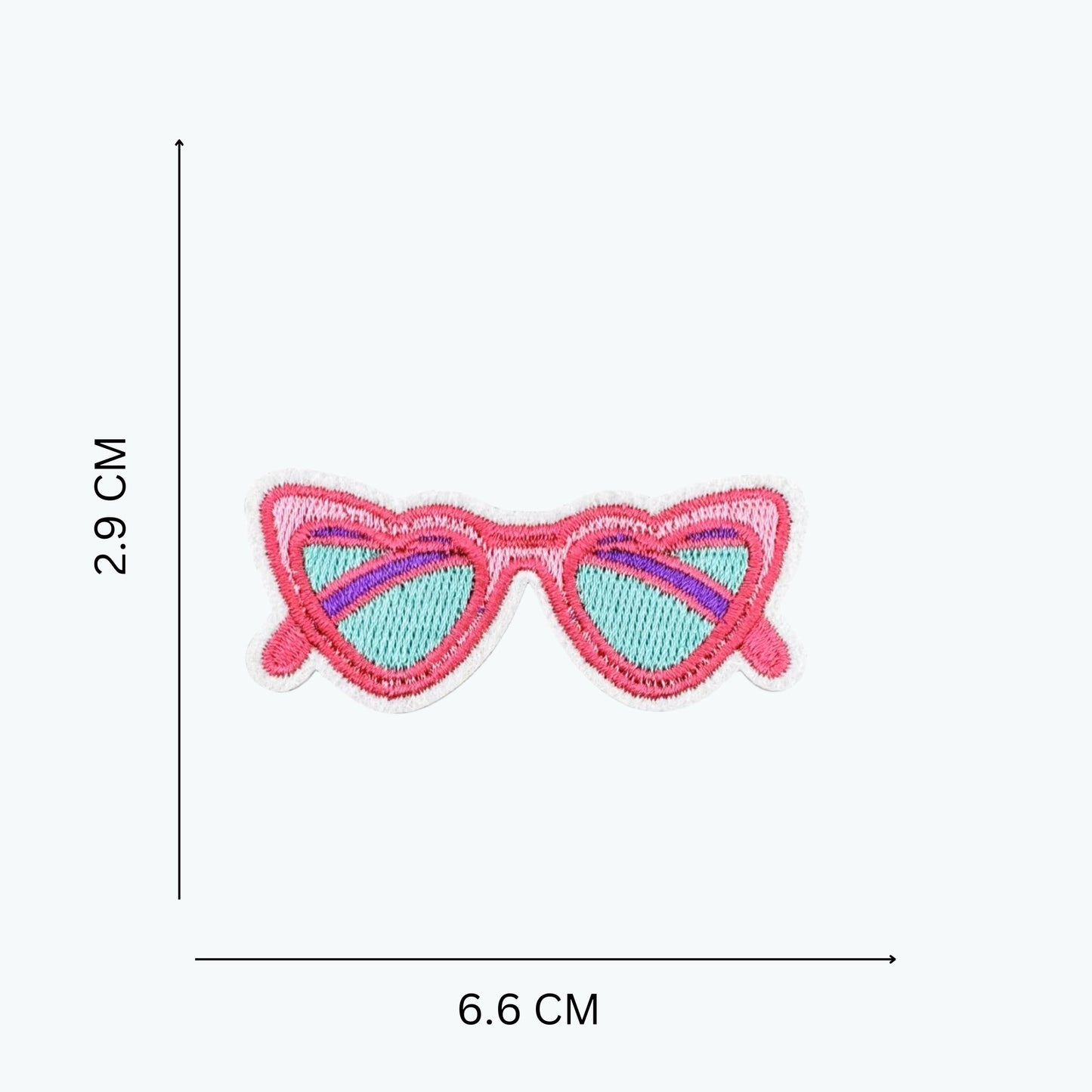 Iron-On Embroidered Patch – Pink Crown and Sunglasses Design for Clothing, Hats, Bags – DIY Decoration or Gift