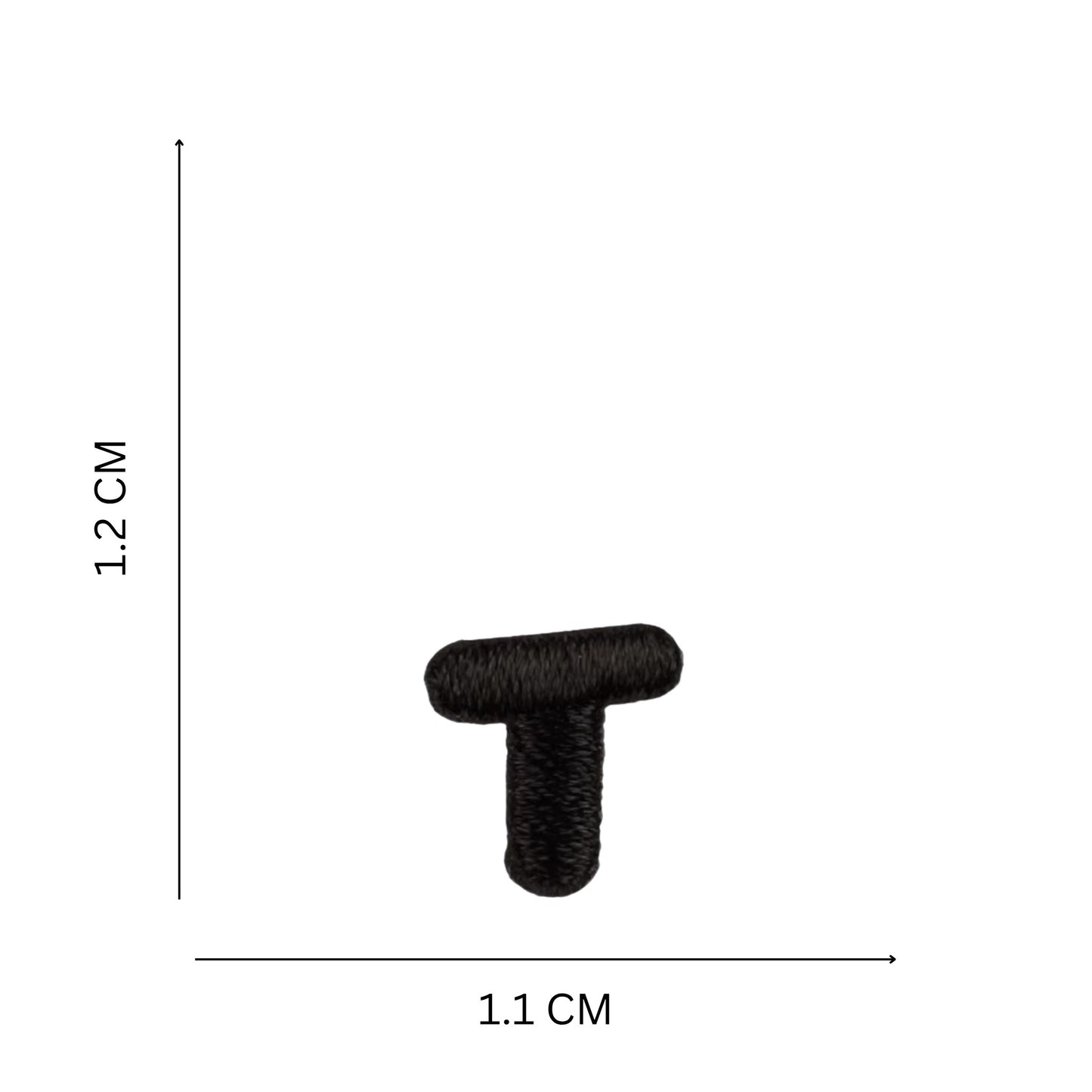 Mini Black Alphabet Patches (A–Z, 1.2 cm) – Embroidered Iron-On, Great For Names, Initials, Slogans & Creative Designs
