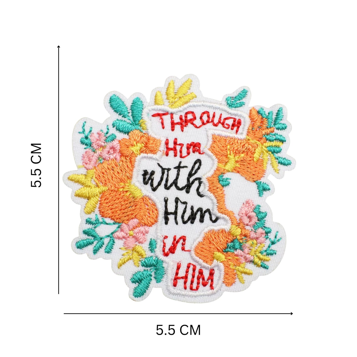 Spring Color Faith Patches – Iron-On Embroidered Scripture Words for Apparel & Gifts