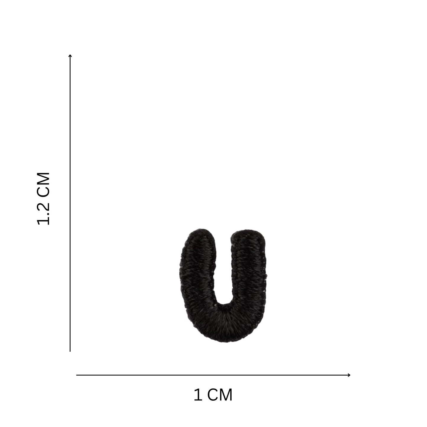 Mini Black Alphabet Patches (A–Z, 1.2 cm) – Embroidered Iron-On, Great For Names, Initials, Slogans & Creative Designs