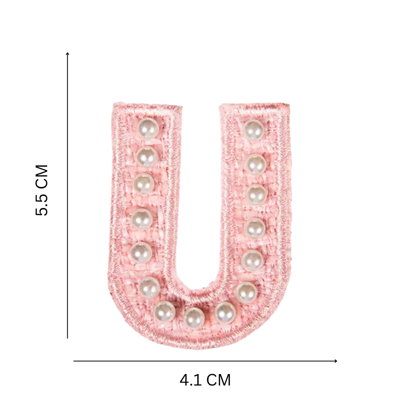 Premium Pearl Letter Stick-On Patches – Pastel Pink, Blue & Off-White A–Z for Handbags, Caps & Non-Washable Surfaces
