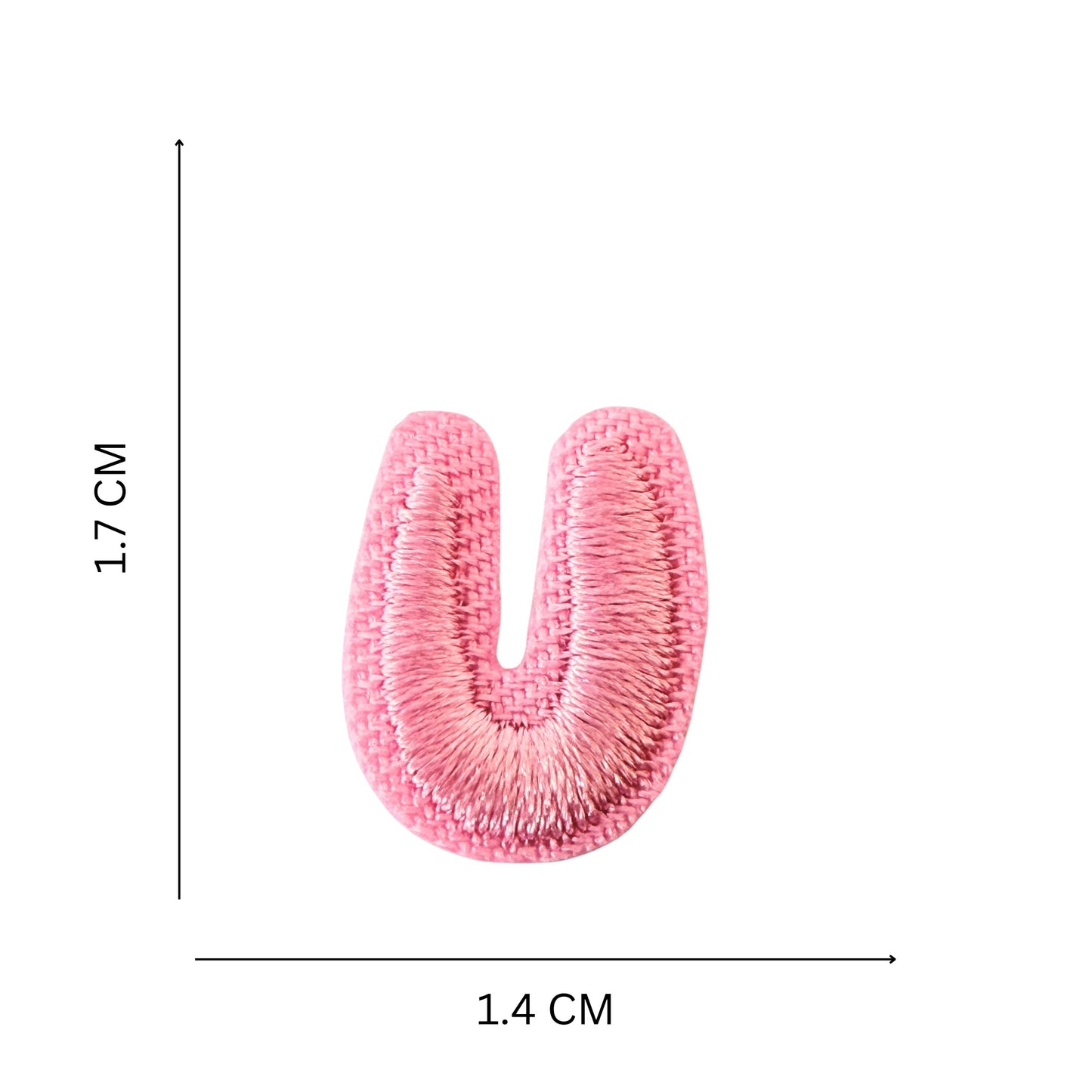 Mini Alphabet Iron On Patches Embroidered Pastel Letters, Size 1.6 cm approx.