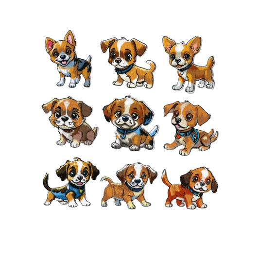 Full-Size Realistic Dog Embroidery Iron-On Patch – Cute Detailed Pet Patch for Clothes, Bags & Jackets