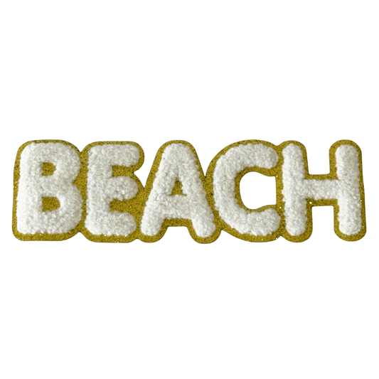 Iron-On Chenille "Beach" Letter Patches