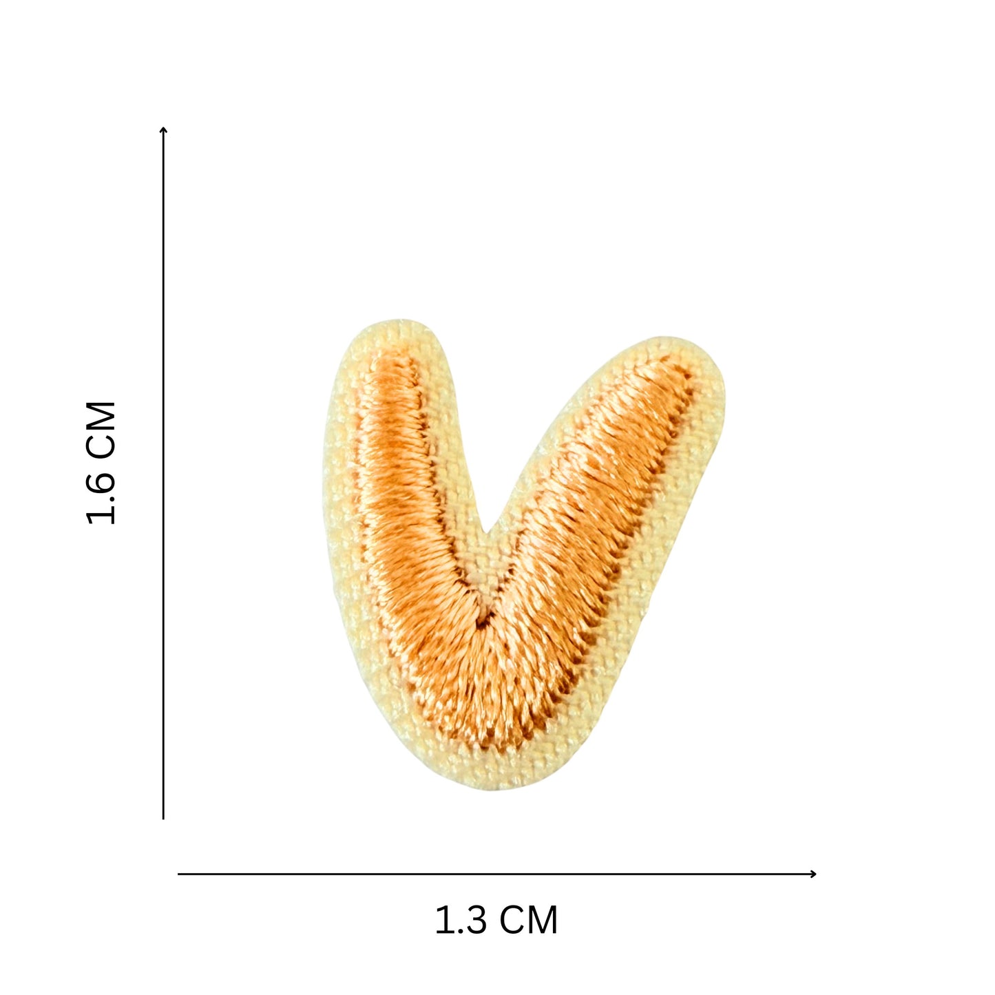 Mini Alphabet Iron On Patches Embroidered Pastel Letters, Size 1.6 cm approx.