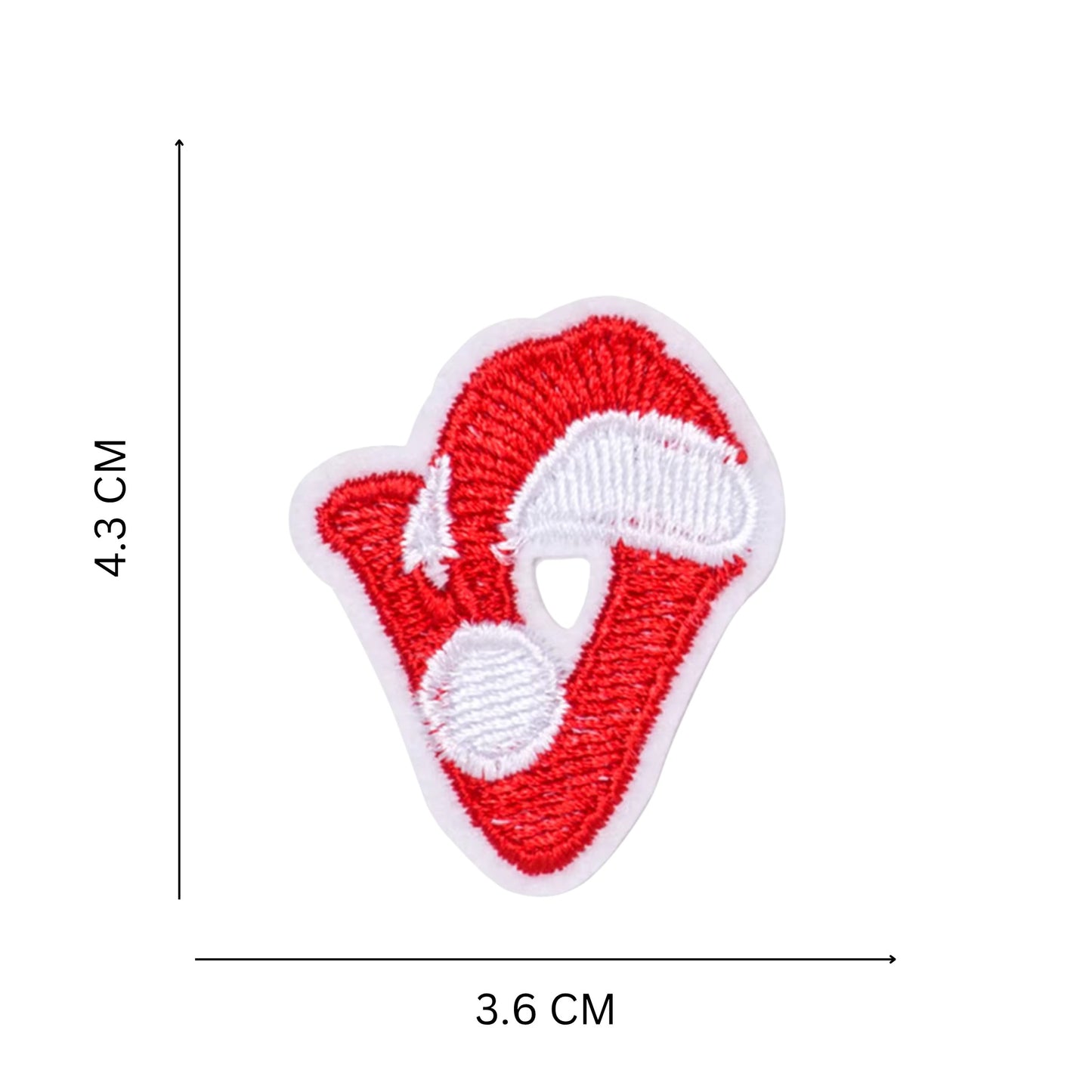 Christmas Iron-On Letter Patches – Red & White Embroidered A–Z Alphabet for DIY Gifts & Decor