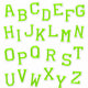 Iron On/ Sew On Varsity Letter Patches - Lime Green