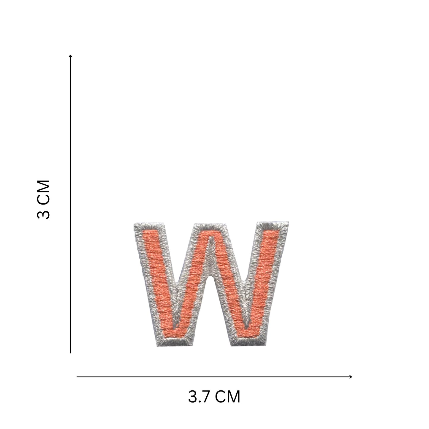 Medium Pastel Letter Patches – 3 cm Embroidered A–Z Iron-On with Silver Border