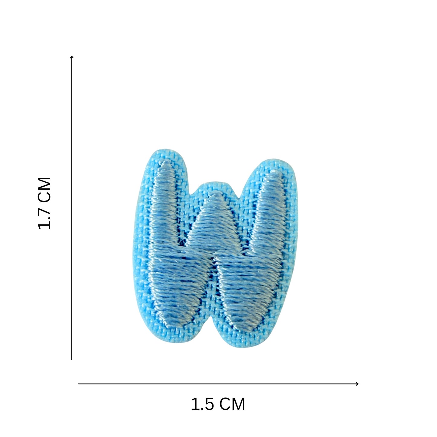 Mini Alphabet Iron On Patches Embroidered Pastel Letters, Size 1.6 cm approx.