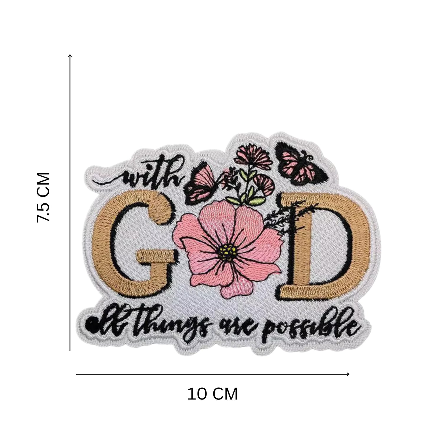 Spring Color Faith Patches – Iron-On Embroidered Scripture Words for Apparel & Gifts