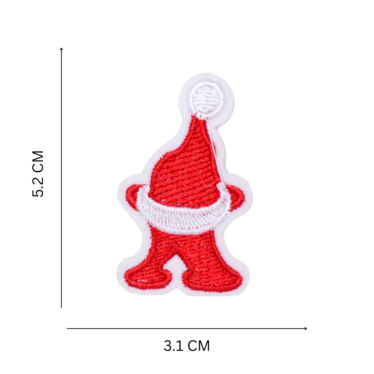 Christmas Iron-On Letter Patches – Red & White Embroidered A–Z Alphabet for DIY Gifts & Decor