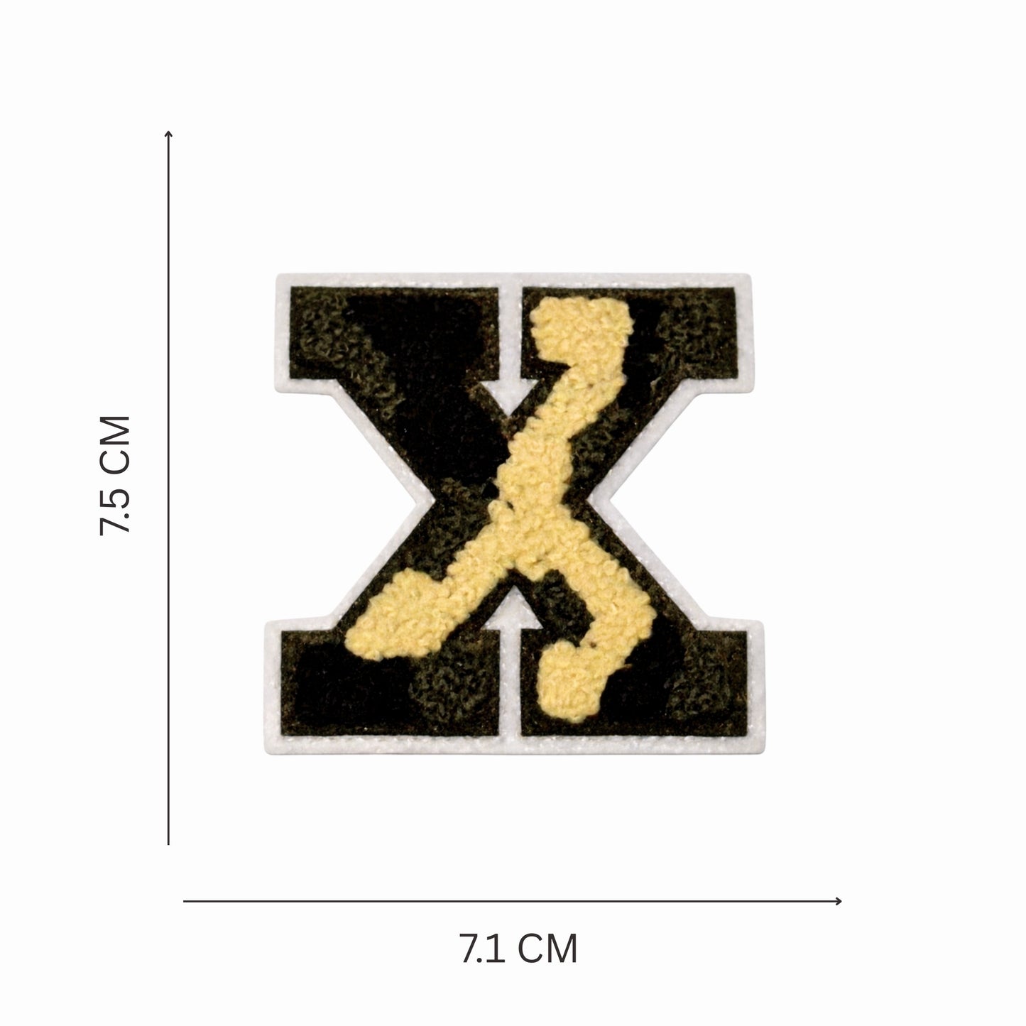 Camouflage Alphabet Iron-On Letter Patch, Green Black & Beige