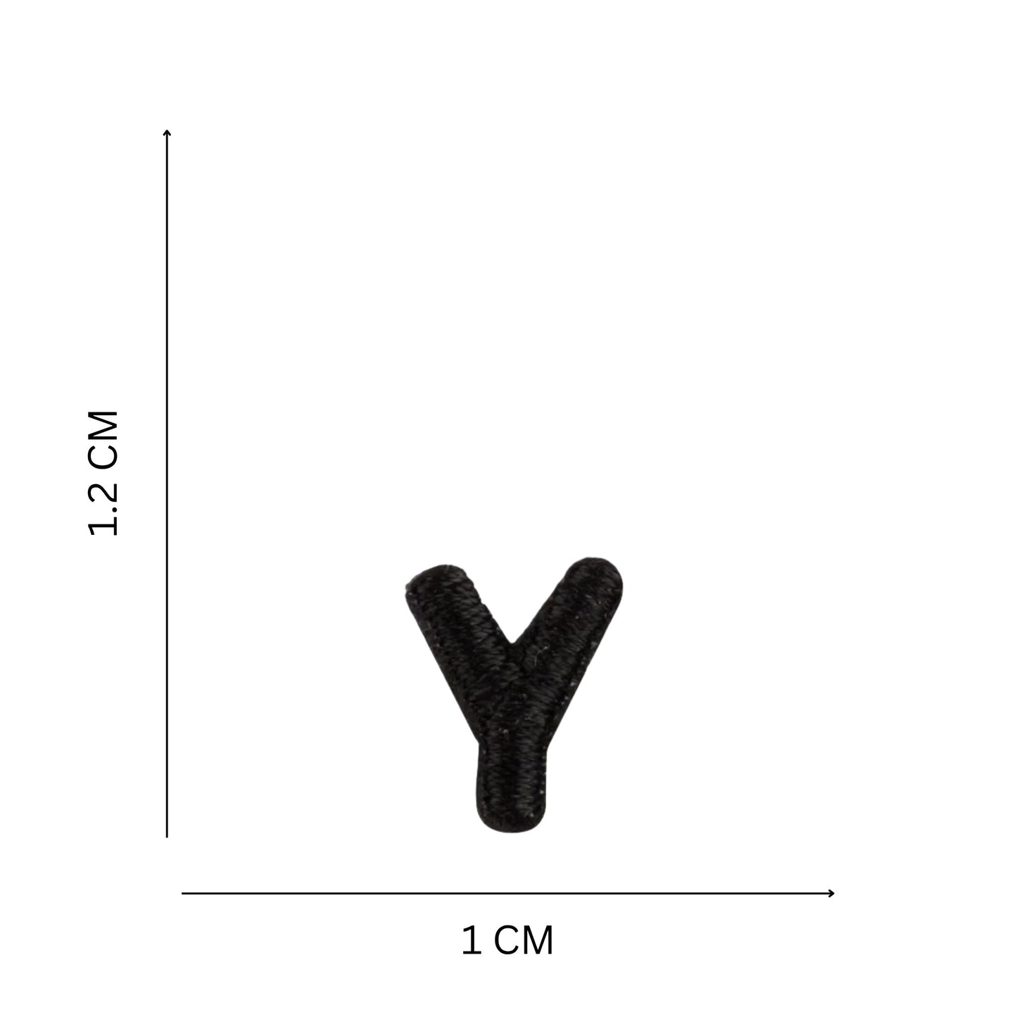 Mini Black Alphabet Patches (A–Z, 1.2 cm) – Embroidered Iron-On, Great For Names, Initials, Slogans & Creative Designs