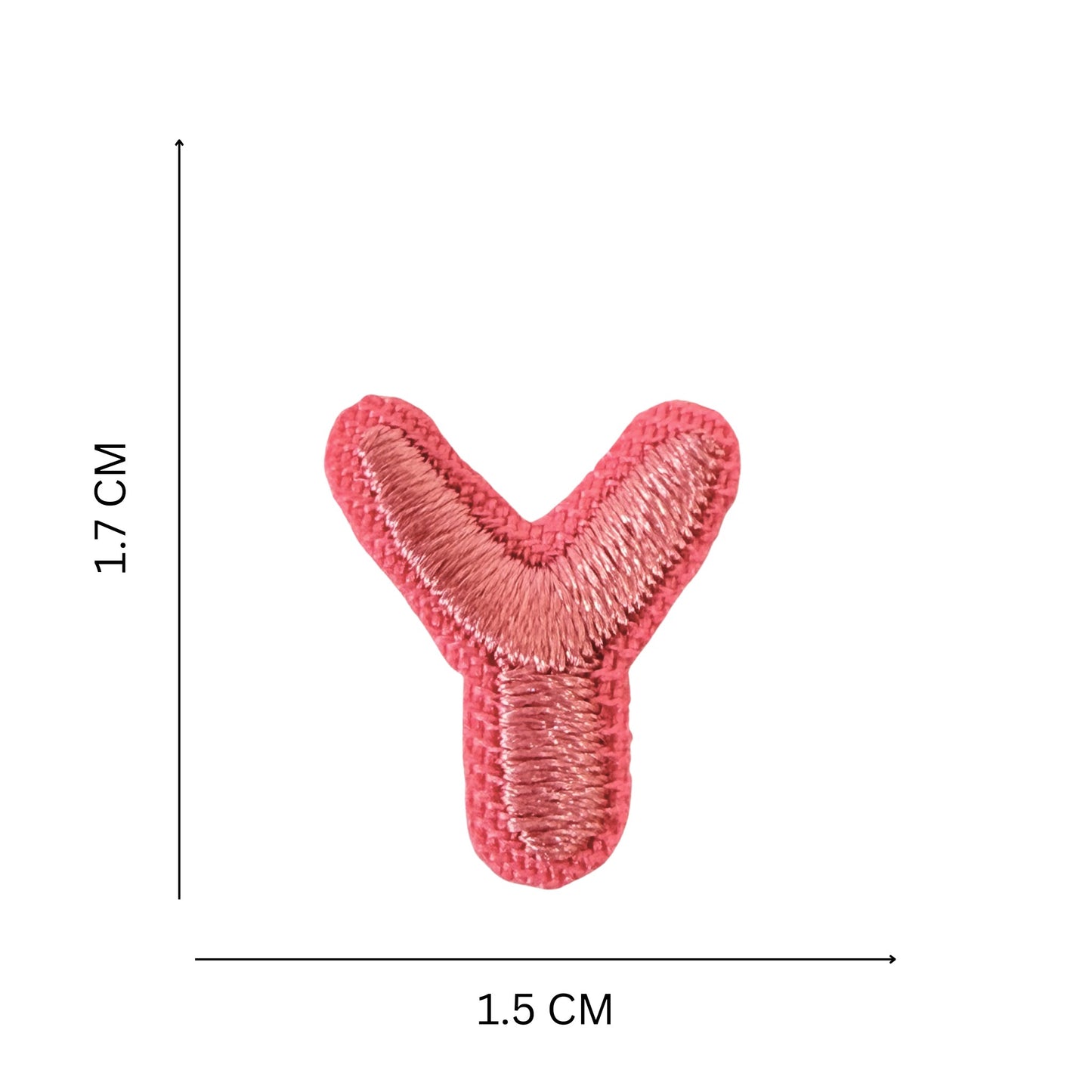 Mini Alphabet Iron On Patches Embroidered Pastel Letters, Size 1.6 cm approx.