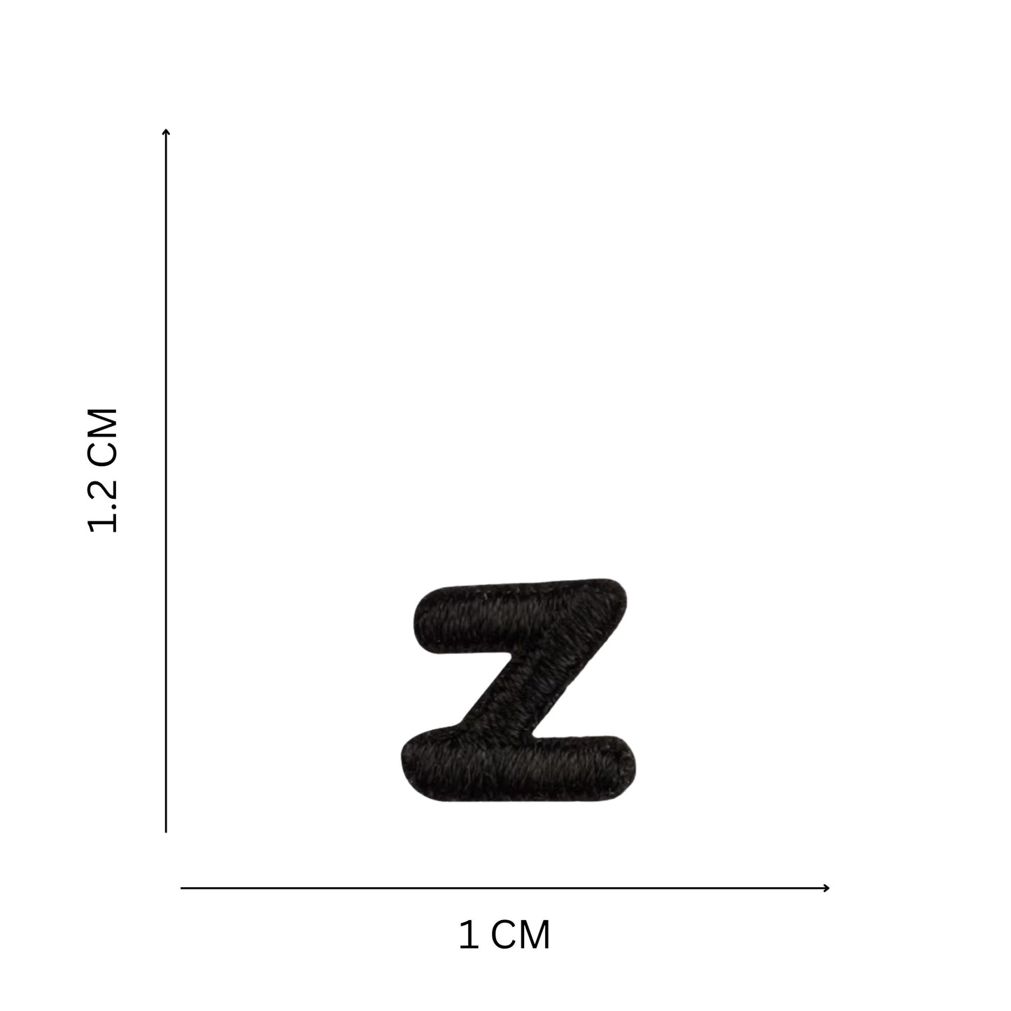 Mini Black Alphabet Patches (A–Z, 1.2 cm) – Embroidered Iron-On, Great For Names, Initials, Slogans & Creative Designs